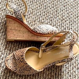 Chinese laundry animal print wedge heel